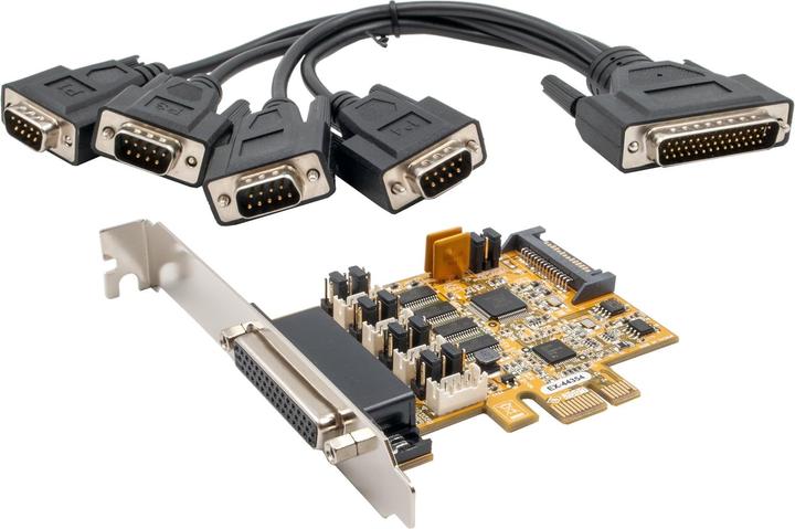 Actual product image Exsys GmbH 4S PCIe Serial RS-232 incl. LP bracket, FTDI