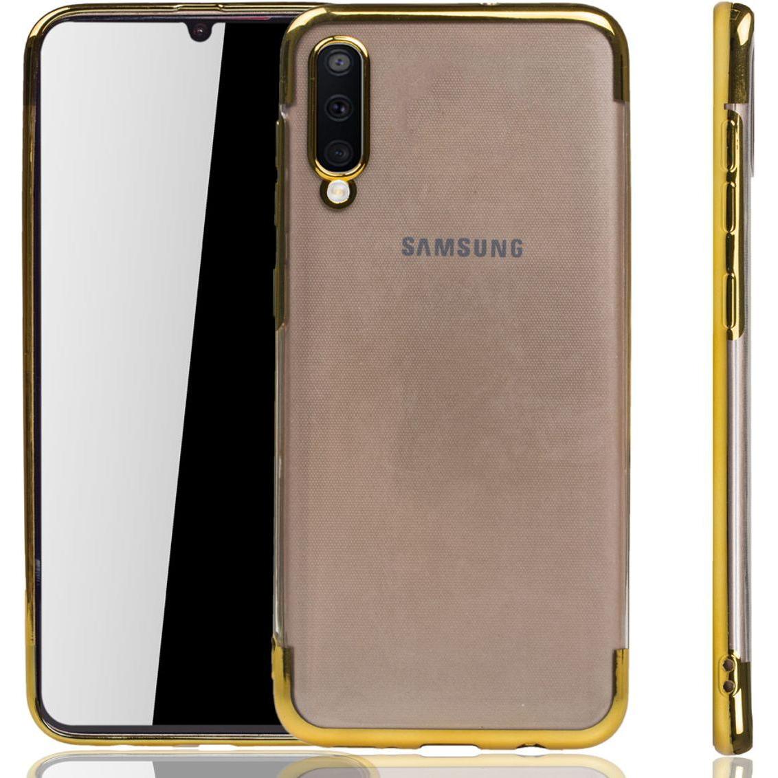 König Design Handyhülle für Samsung Galaxy A50 Schutzcase Backcover Bumper Etuis Rahmen Gold (Samsung Galaxy A50), Smart...
