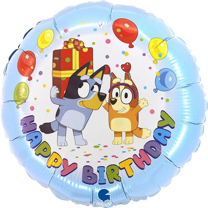 Grabo Balloons Bluey & Bingo Happy Birthday Balloon (1x)