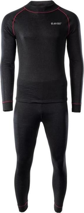 Hi-Tec Thermoaktives Unterwäsche-Set für Herren, Sweatshirt + Hose, Unterhose, Leggings, Sorin-Set, Schwarz (L)