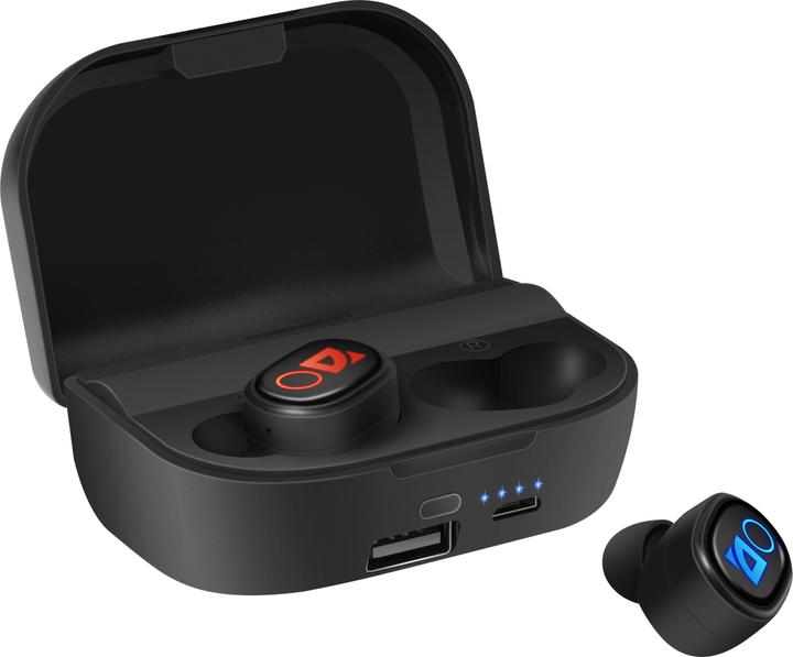 Actual product image Defender Twins 639 Headset Wired & In-ear Calls/Music Micro-USB Bluetooth Black (No noise cancellation, 4 h, Cable)