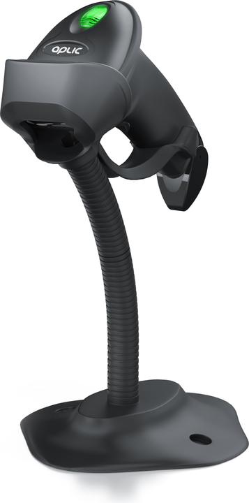 Aplic Wireless Barcode Scanner, Handscanner 2.4 GHz 1D 2D, 2000 mAh, Barcodescanner inkl. Standfuss (1D-Barcodes, 2D-Barcodes)