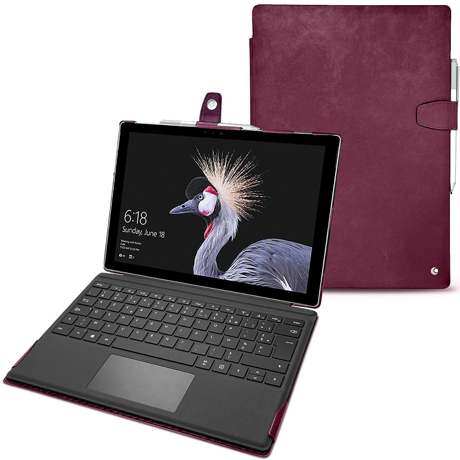 Noreve Lederschutzhülle (12.30", Microsoft), Notebooktasche, Violett