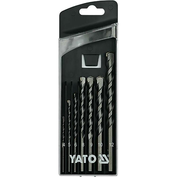 Thumbnail - Yato, Bohrereinsatz, concrete drills 4 5 6 10 12 8 9 mm (YT-4390) (4, 5, 6, 8, 10, 12, 9 mm)