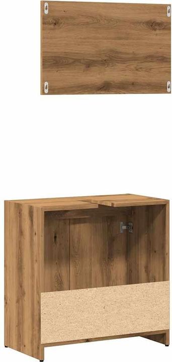 Actual product image vidaXL 2-tlg. Badmöbel-Set Artisan-Eiche Holzwerkstoff