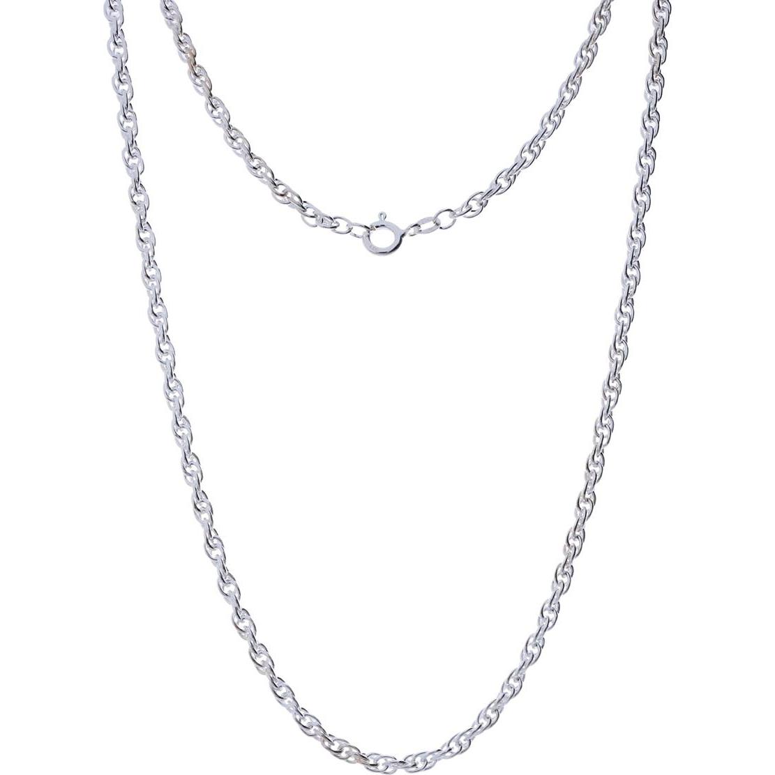 Thumbnail - Luxxos, Halsschmuck, Doppelankerkette 3,00 mm aus 925 Sterling Silber, (925 Sterling Silber, 55 cm)
