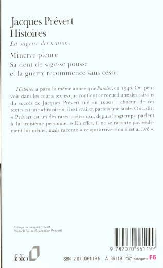 Image du produit Histoires (Français, Prévert Jacques, 2017)