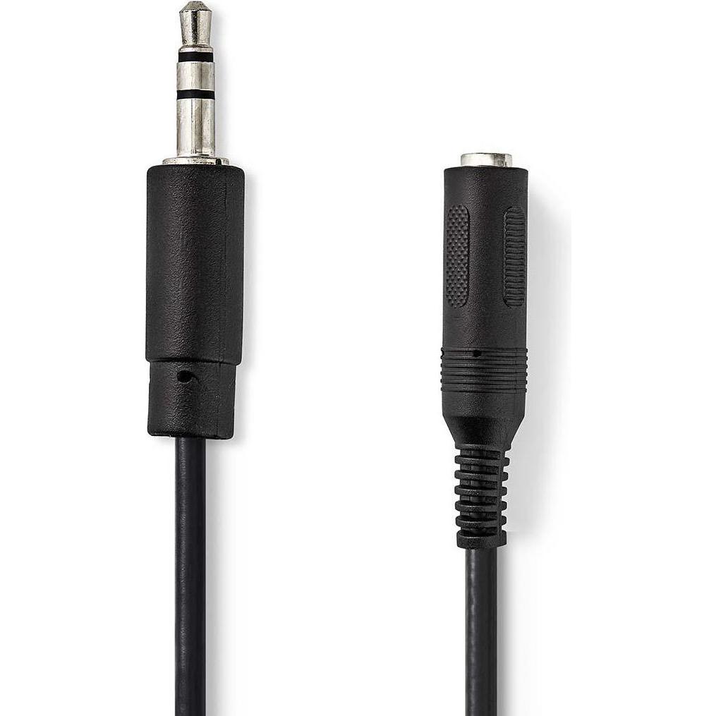 Nedis Stereo-Audiokabel 3.5 mm Stecker 6.35 mm Buchse Vernickelt 0.20 m rund Schwarz Blister 0.20 m (0.20 m), Audio Kabe...