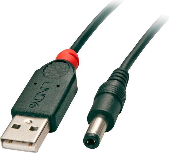 Produktbild Lindy Adapterkabel USB A St - DC 5.5/2.5mm (1.50 m, USB 2.0)