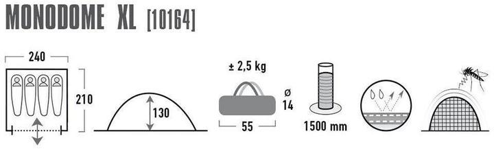 Actual product image High Peak Monodome XL (Dome tent, 2.50 kg, 4 persons)