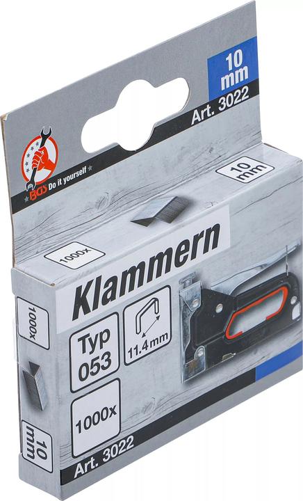 Produktbild BGS Klammern Typ 53 10 x 11,4 mm 1000 Stück
