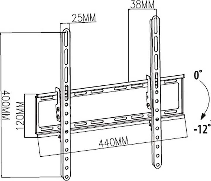 Productafbeelding Nedis Muurbeugel met kantelfunctie (Muur, 35 kg, 23" - 55")