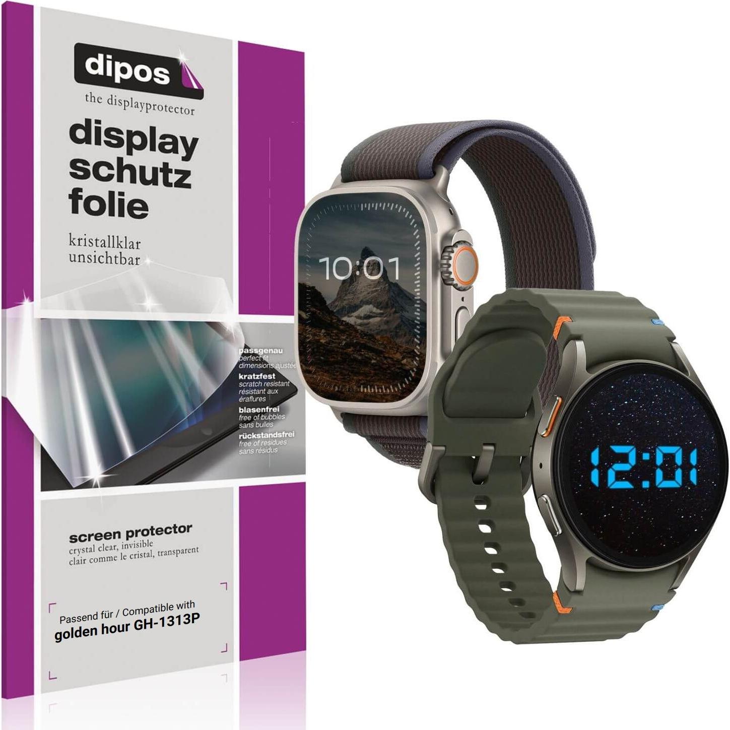 Dipos Schutzfolie Klar für Golden Hour golden hour GH-1313P, Smartwatch Schutzfolie, Transparent