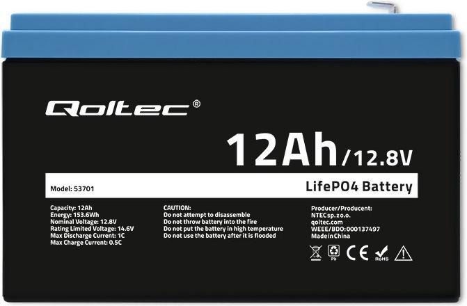Produktbild Qoltec Versorgungsbatterie (12.80 V, 12 Ah)