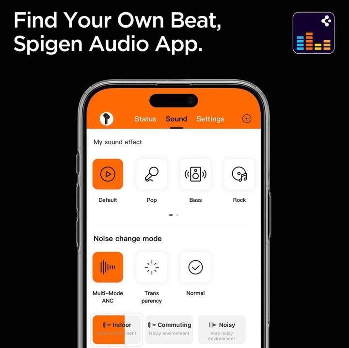 Actual product image Spigen TWS Headphones SA2402 ANC PRO black (ANC, 8 h, Wireless)