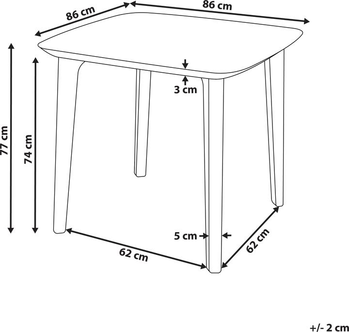 Produktbild Beliani Sorico (86 x 86 x 77 cm)