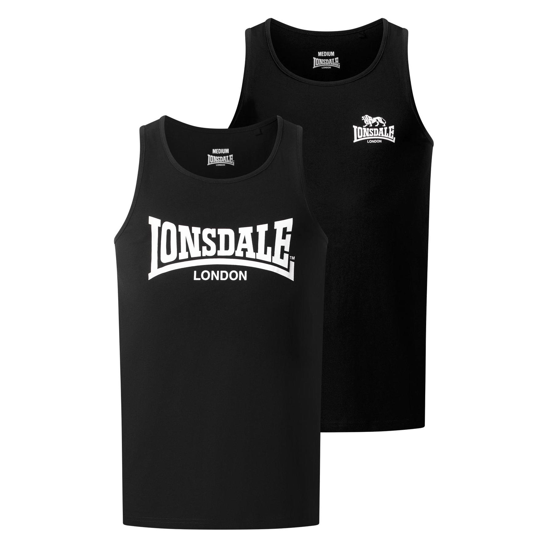 Lonsdale, Herren, Shirts, Tughall, Weiss, Schwarz, (Xxl)