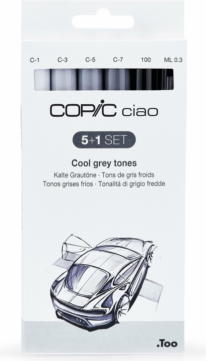 Produktbild Copic Grautöne (Grey, 3 mm, 6 x)