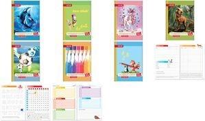 Produktbild Roth Hausaufgabenheft Hurra Schule Klipp & Klar liniert A5 ohne Rand, 96 Blatt (A5, Liniert, Kein Einband)