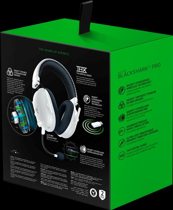 Image du produit Razer Blackshark V2 Pro (Filaire, Sans fil)