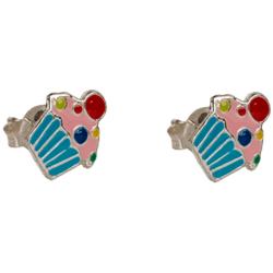 Out of the blue, Ohrringe, Ohrstecker 925 Sterling Silber, CupCake, (925 Sterling Silber)