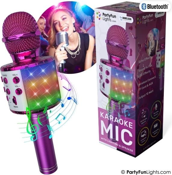 Immagine prodotto PartyFun Lights Party Fun Lights - Microfono per karaoke con altoparlante - Rosa (605601)