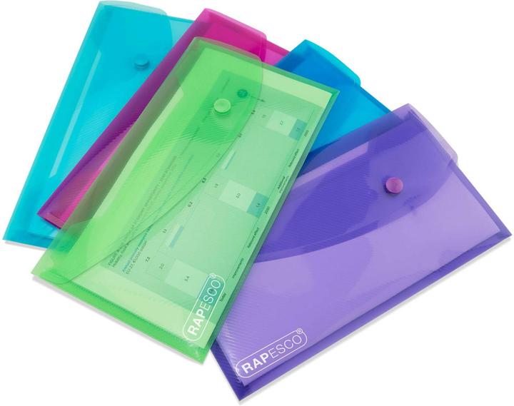 Produktbild Rapesco Dokumentenmappe DL, Sortierte Transparente Farben, 5 (5x)