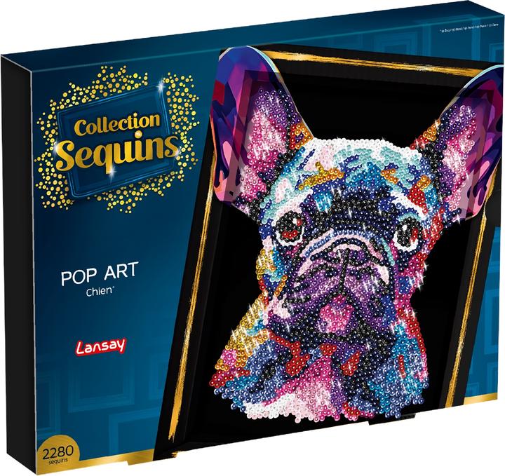 Actual product image Lansay Sequin art PopArt dog