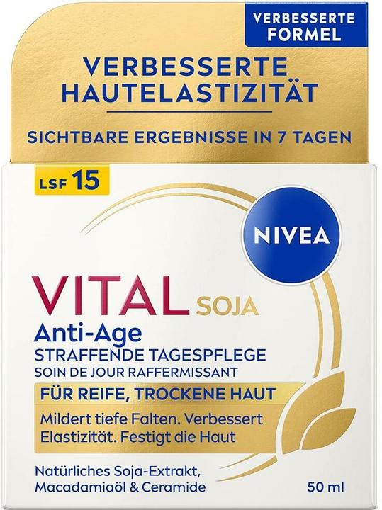 Image du produit NIVEA Vital Soja Anti-Age Soin de Jour Raffermissant SPF 15 (50 ml, Crème 24h, SPF 15)