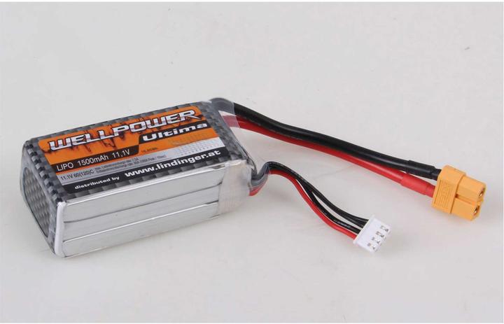 Productafbeelding Wellpower lipo accu ultima 1500 mah / 11,1 volt 3s 60/120c ch5 xt-60 (11.10 V, 1500 mAh)