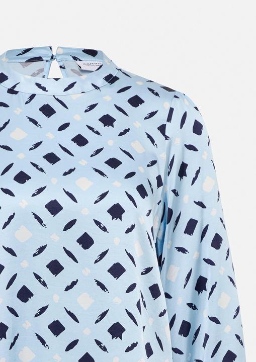 Produktbild Comma Bluse Gemusterte Satinbluse mit Raffungen am Arm (34)