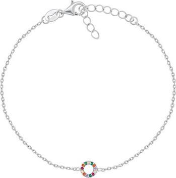 Actual product image Brilio Silver - Charming silver bracelet with colored zircons BRC17WRBW
