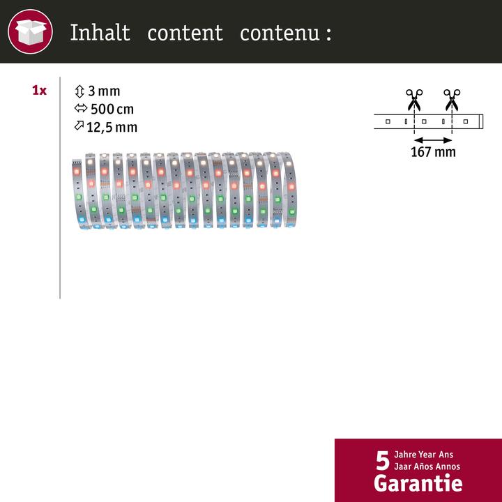 Actual product image Paulmann MaxLED 250 Stripe (Warm white, 500 cm, Indoor)