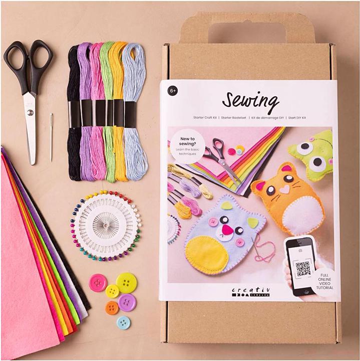 Actual product image Creativ Company Craft Set Starter Sewing Felt, Cord, Buttons