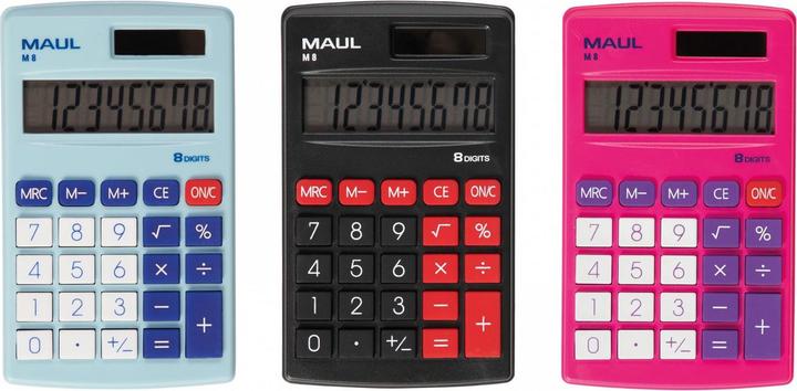 Actual product image Maul Calculator M8 Light Blue (Solar cells)