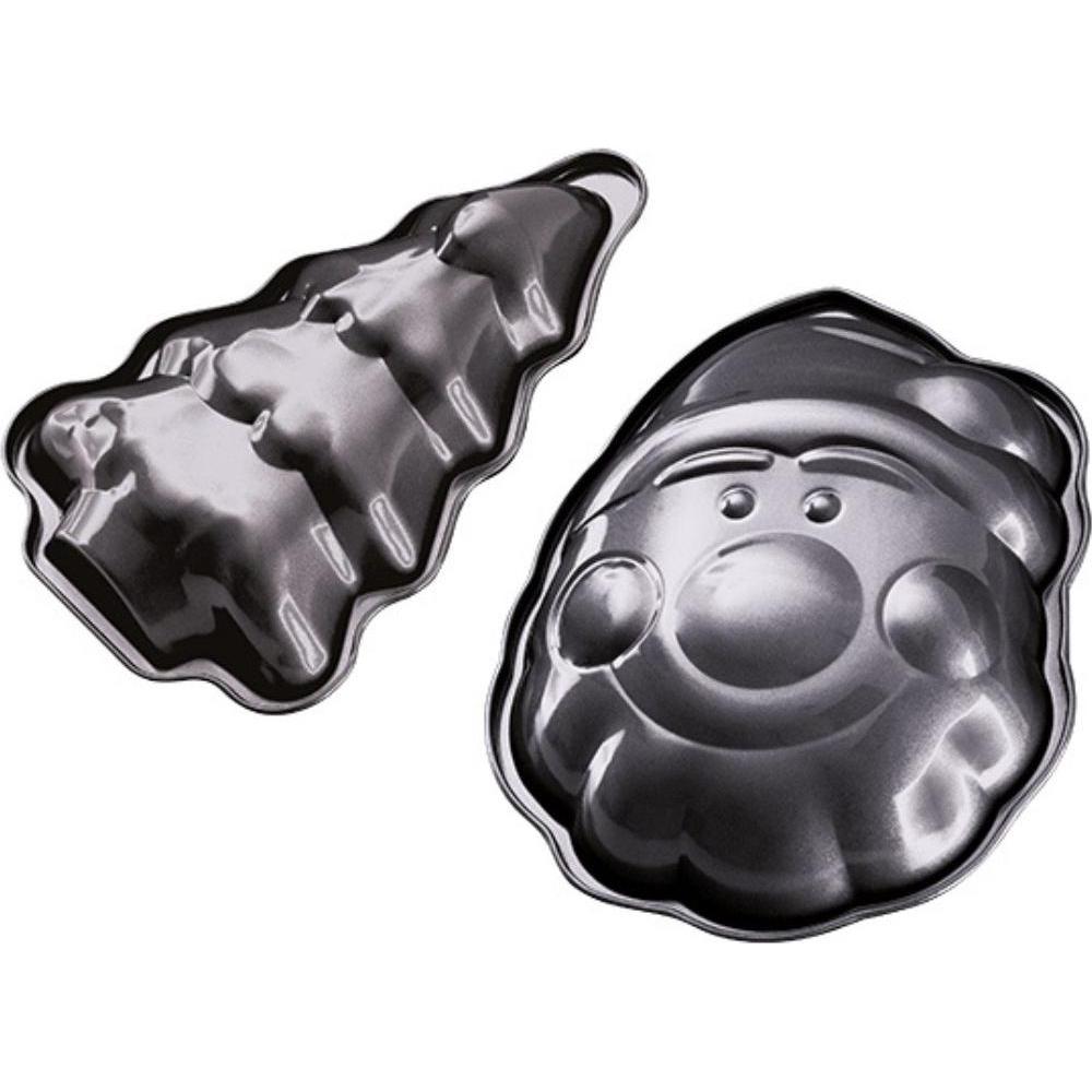 BerlingerHaus 2-teiliges Weihnachtsbackform-Set Berlinger Haus BH 6950 Carbon Pro, Backform, Schwarz
