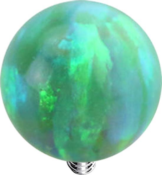Image du produit Star Piercing Dermal Anchor Boule opale verte (sans laiton, Acier chirurgical 316L)