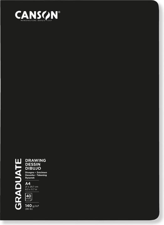 Immagine prodotto Canson Blocco da disegno Graduate Agrafé A4, 20 fogli (A4, Nessuna, Copertina morbida)