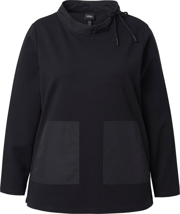 Actual product image Ulla Popken Mixed Material Ruffle Collar Sweatshirt (42, 44)