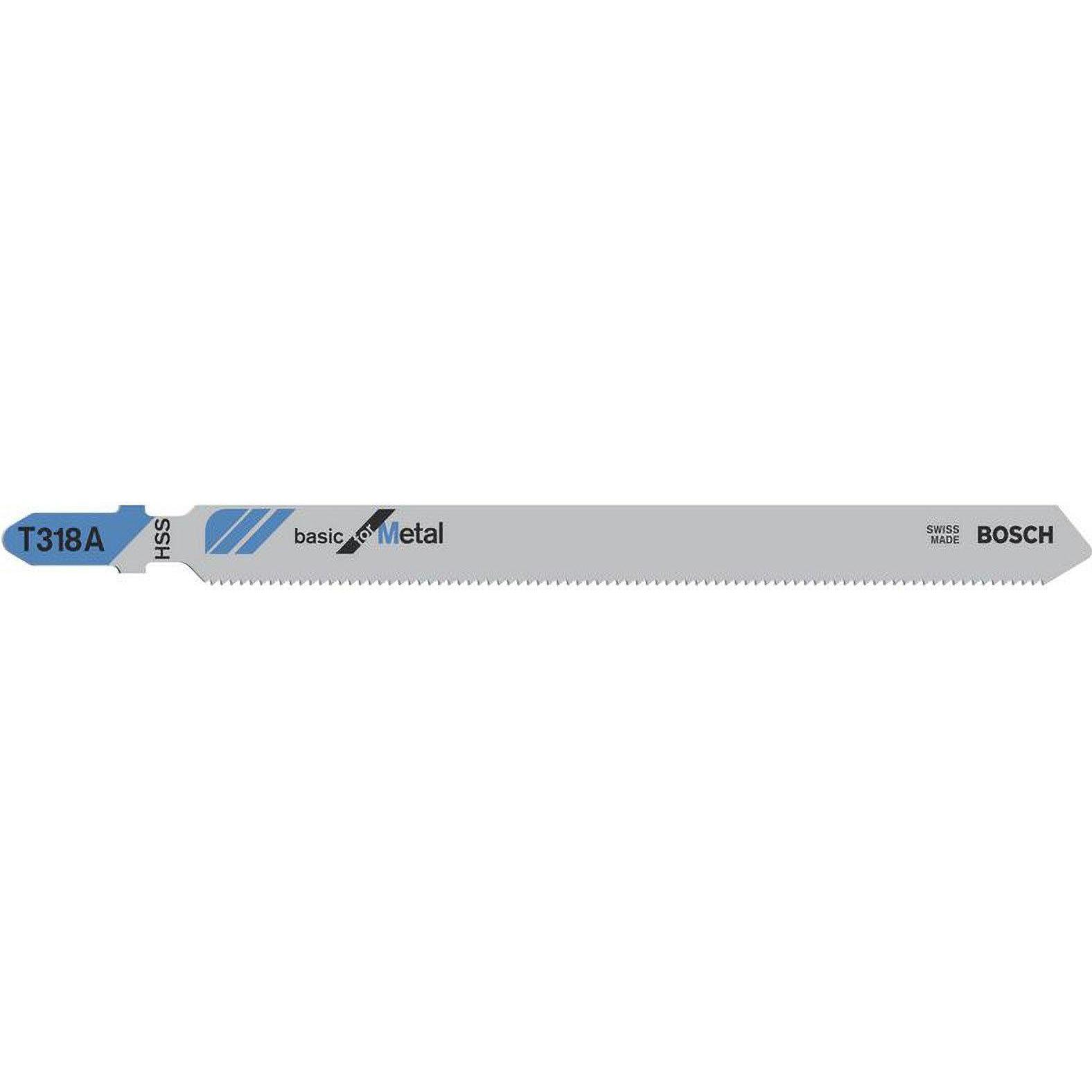 Bosch Professional Zubehör, Sägeblatt, Stichsägeblatt T 318 A Basic for Metal, 3er-Pack