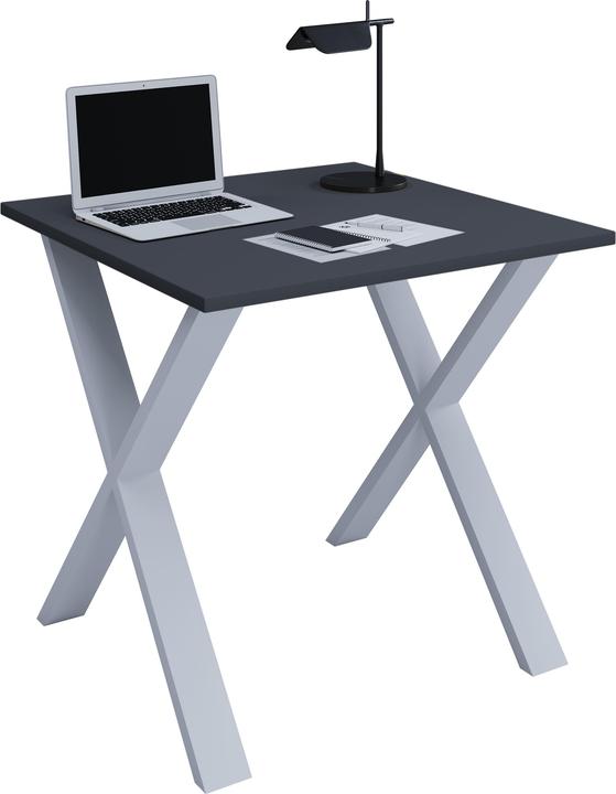 Produktbild VCM Schreibtisch Computertisch Lona X Silber (80 x 80 x 76 cm)