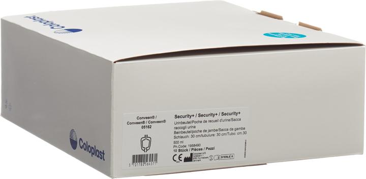 Immagine prodotto Conveen Security Plus Leg Bag 500 ml 30 cm Back Valve sterile, 10 pezzi