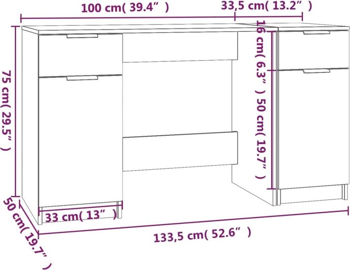 Produktbild VidaXL Elfreda (100 x 50 x 75 cm)