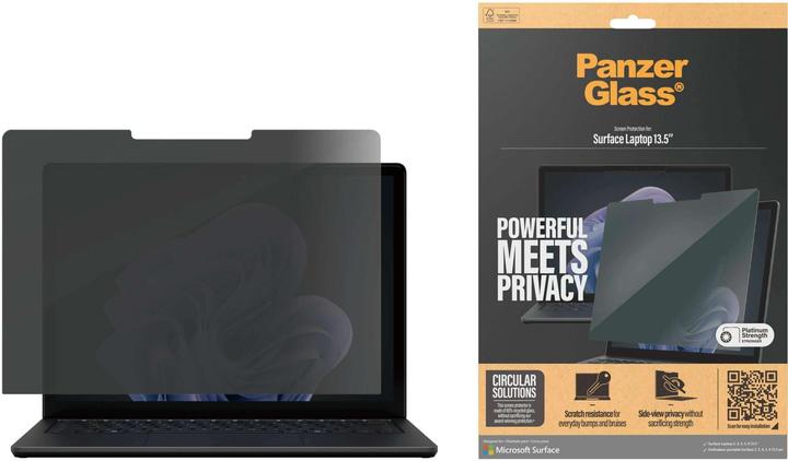 Produktbild PanzerGlass ® Privacy Filters Microsoft Surface Laptop 13.5" | 6 | 5 | 4 | 3 | 2, Polyethylentereph (13.50", 16 : 10)