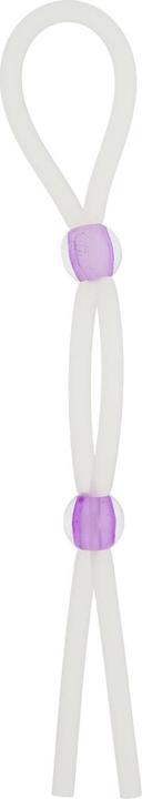 NMC Silicone Cock Ring With 2 Beads Lavender (9 cm)