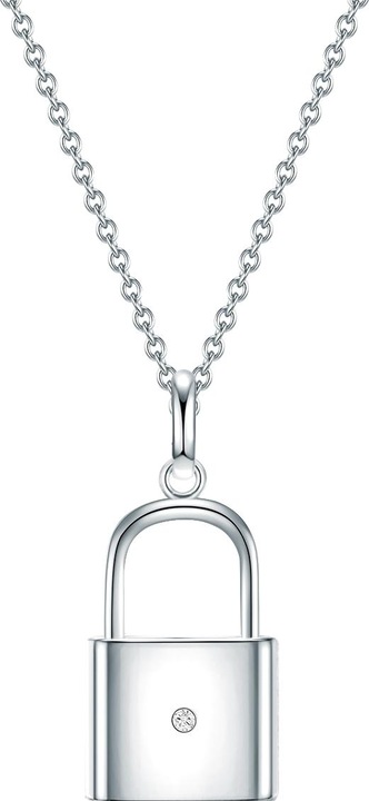 Produktbild Lulu & Jane Schloss Sterling Silber Diamant silber 42,0 cm Basiskette + 5,0 cm Verlängerung - 33476 (Sterling Silber, 42 - 47 cm)