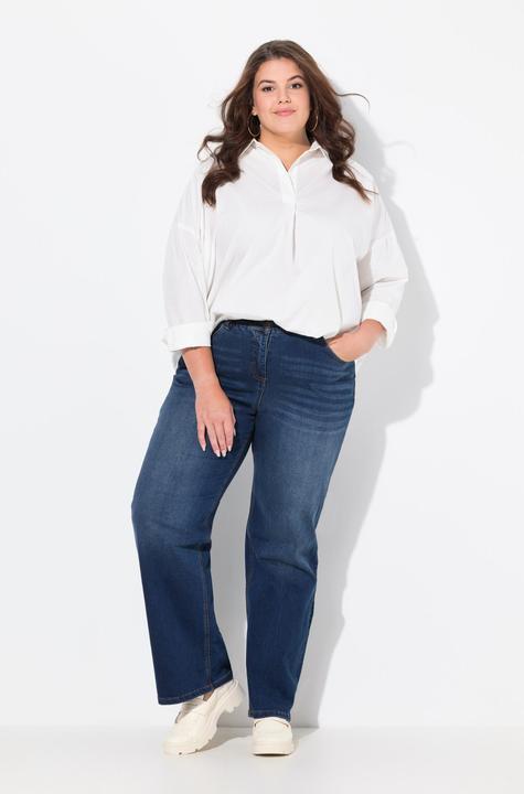 Immagine prodotto Ulla Popken Jeans modello Mary con taglio della gamba ampio, design a cinque tasche e cintura comoda (50)