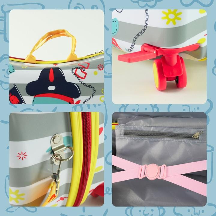 Immagine prodotto Hermex Kinderkoffer Hartschalenkoffer Reisegepäck Kindertrolley Koffer (18 l)