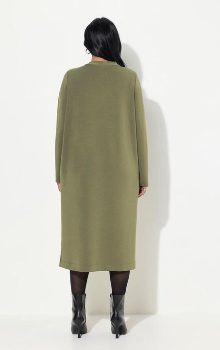 Image du produit Ulla Popken Robe en molleton, modal mélangé, décolleté en V, poches et manches longues (42, 44)