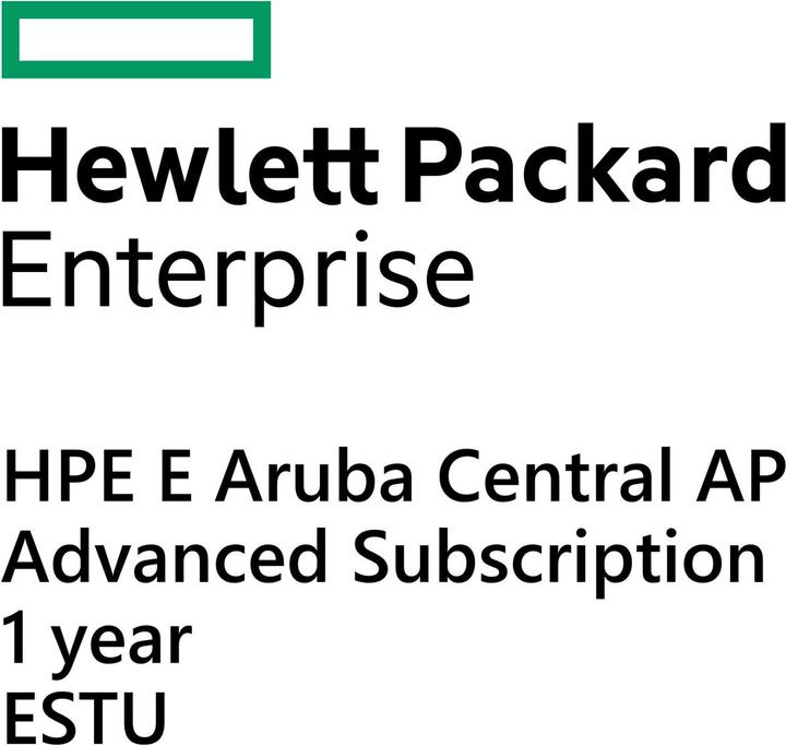 Actual product image HPE E Aruba Central AP, Advanced Subscription, 1 year, E-STU (1 Device, 12 months)